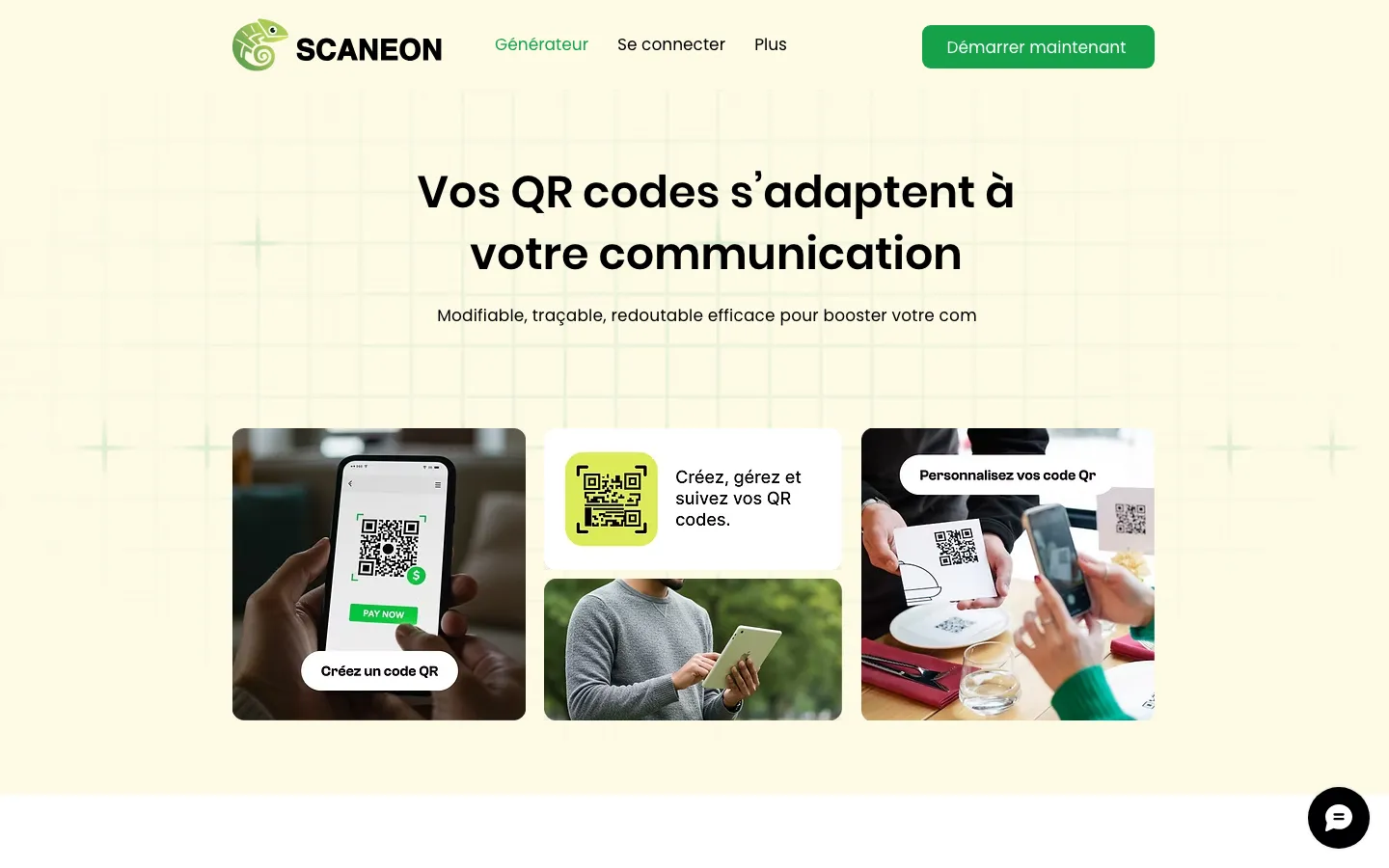Capture d'écran de l'accueil Scaneon